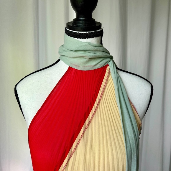 SOLD! Jean Paul Gaultier Femme Silk Halter Dress IT44 US10 Beaded Ties VTG Rare - Picture 3 of 16